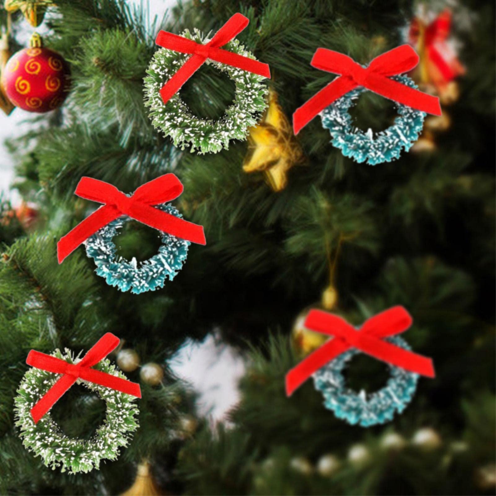 ドールハウスにクリスマスツリーガーランドウォールツリークリスマスリース